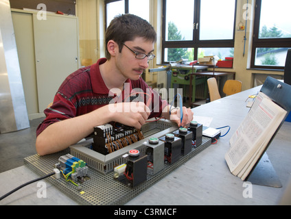 Bigger workshops, an electrical equipment assembler, Olsberg, Germany Stock Photo