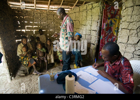care for refugees,MSF, Betou Republic of Congo Stock Photo