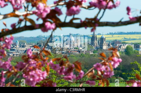 Spring in Oxford and the University looks great in the colours,seen from the south Stock Photo