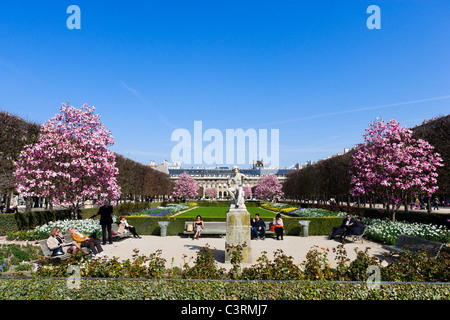 Gardens of the Palais Royal, 1st Arrondissement, Paris, France Stock Photo