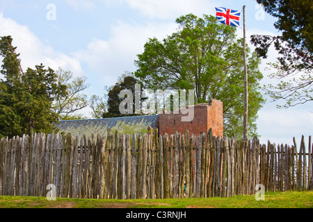 APVA Jamestown Memorial Church, 1607 James Fort, Historic Jamestown, Virginia Stock Photo