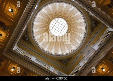 Dome above the rotunda of the state capitol building in Richmond, VA Stock Photo