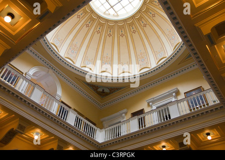 Dome above the rotunda of the state capitol building in Richmond, VA Stock Photo