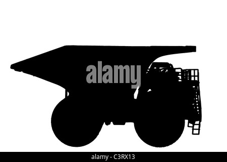 Silhouette of Caterpillar 793D Haul truck Stock Photo