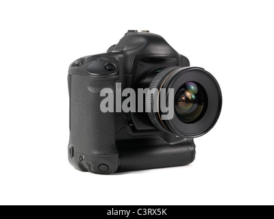 A digital camera isolated against a white background Stock Photo