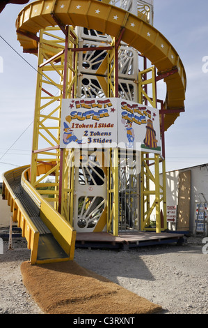 Helter Skelter on fairground Pensarn North Wales Stock Photo