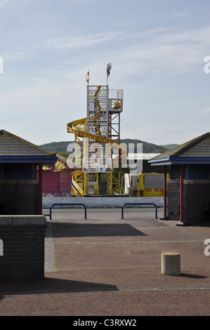 Helter Skelter on fairground Pensarn North Wales Stock Photo