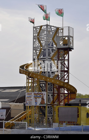 Helter Skelter on fairground Pensarn North Wales Stock Photo