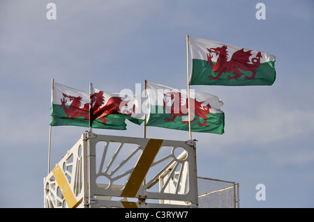 Helter Skelter on fairground Pensarn North Wales Stock Photo