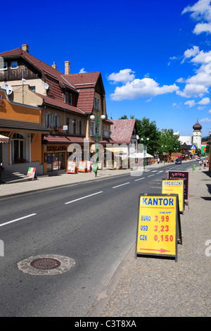 main street in Karpacz former german city Krummhübel Karkonosze, Poland europe Stock Photo
