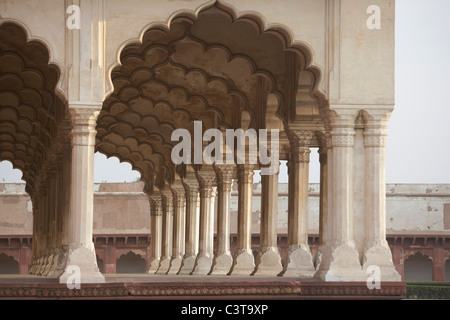 Agra fort built by Mughal emperor on the banks of the Yamuna river, Agra, Uttar Pradesh, India Stock Photo