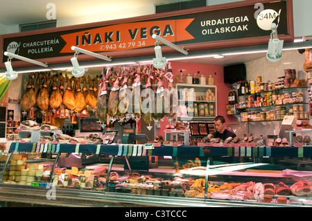 Butcher Market San Sebastian Spain Basque Country Stock Photo