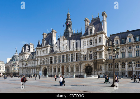The Hotel de Ville (Town Hall), 4th Arrondissement, Paris, France Stock Photo