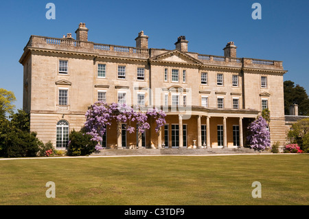 Exbury House at Exbury Gardens with Wisteria in Spring Exbury The New Forest Hampshire England UK Stock Photo