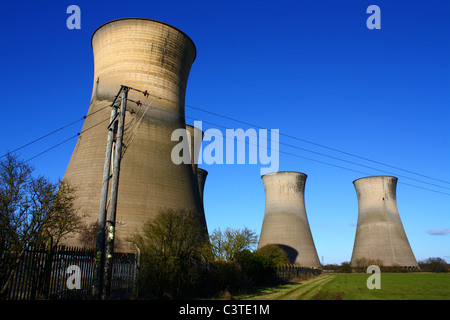 Willington Power Station cooling towers Stock Photo