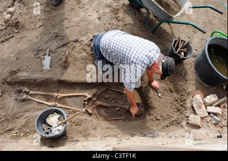 Excavations in Petriplatz square, Berlin, Germany Stock Photo