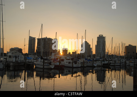 Sunset shows the skyline St. Petersburg, Florida Stock Photo