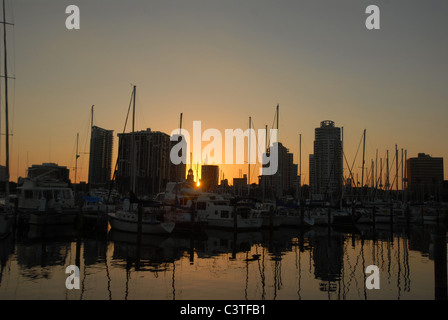 Sunset shows the skyline St. Petersburg, Florida Stock Photo