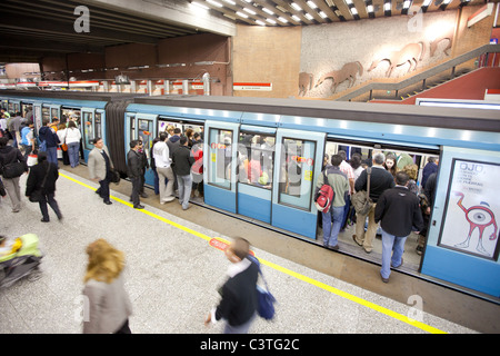 Subway station at Santiago de Chile Stock Photo