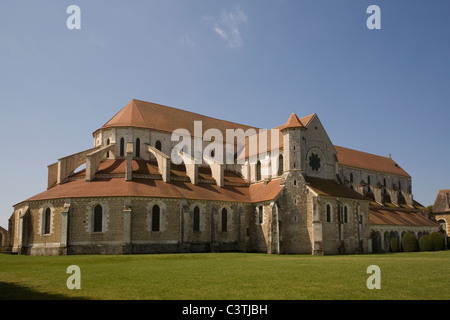 France Burgundy Pontigny Abbey Stock Photo