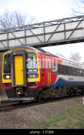 A regional class train on its way to Newark in Nottinghamshire. Stock Photo