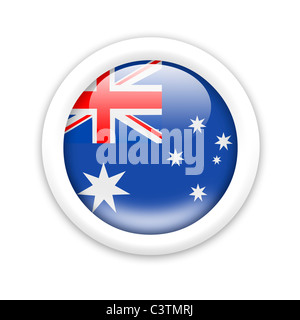 Flag of Australia and Heard & McDonald Islands & Cocos Islands Stock Photo