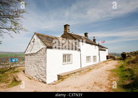 White Wells on Ilkley Moor, Yorkshire, UK, originally built as a bath house. Stock Photo