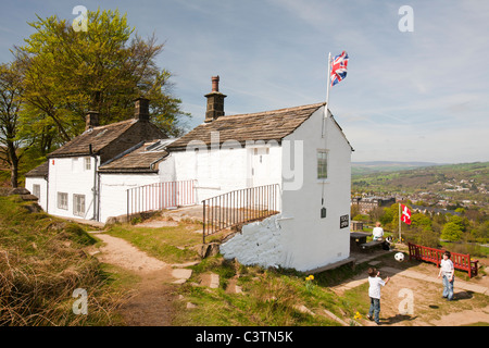 White Wells on Ilkley Moor, Yorkshire, UK, originally built as a bath house. Stock Photo