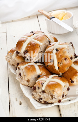 Hot cross buns Stock Photo