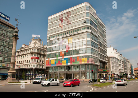 Coruna Spain Avenida da Marina Restaurant Bar Pub Stock Photo