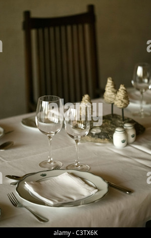 Restaurant table Stock Photo