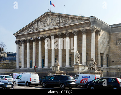 The Palais Bourbon, seat of the French National Assembly (Assemblee Nationale), Paris, France Stock Photo