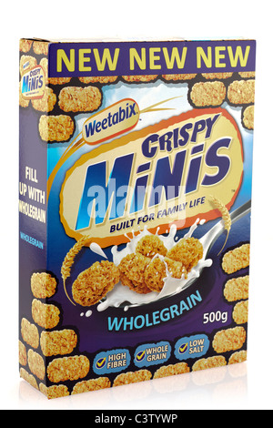 500 gram box of New Weetabix crispy mini biscuits Stock Photo