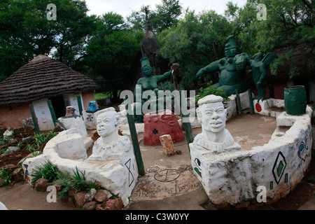 The Credo Mutwa cultural village. Soweto, South Africa. Stock Photo