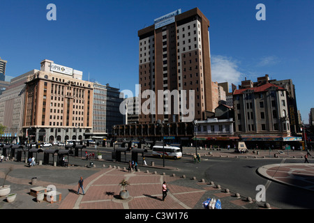 Ghandi Square, Business district, Downtown Johannesburg, South Africa Stock Photo