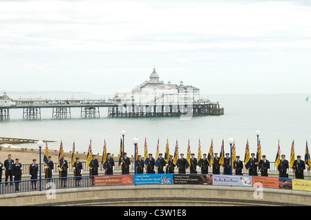 Royal British Legion Drum Head ceremony held on Eastbourne  bandstand Stock Photo