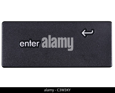 "enter key" isolated on white background Stock Photo