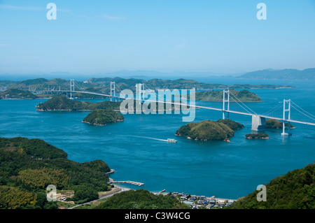 Kurushima-kaikyo Bridge Stock Photo