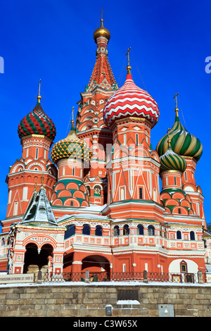 Intercession Cathedral St. Basil's on Red square, Moscow, Russia Stock Photo