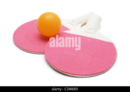Table Tennis Bats and Ball Stock Photo