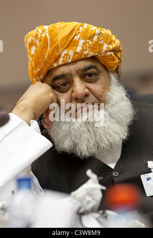 Moulana Fazl Ur Rehman, Chairman, Pakistan Parliamentary Kashmir Committee Stock Photo