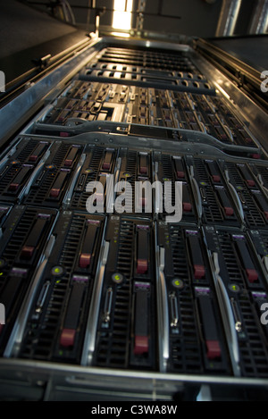 network servers in data center isolated on white background Stock Photo ...
