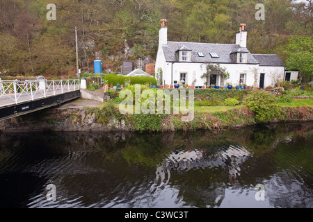 The Crinan Canal which connects Loch Fyne to the open Atlantic Stock Photo