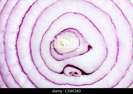 Red onions close up shot Stock Photo