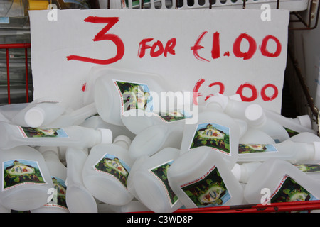 Water Bottles for sale at  Knock in Ireland Stock Photo