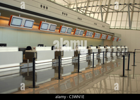 Modern checkpoint place at new Carrasco International Airport at Montevideo city Uruguay Stock Photo