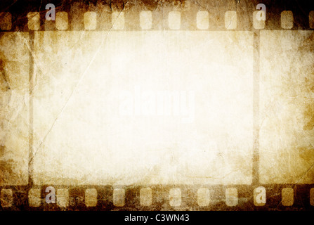 Old filmstrip. Classic vintage background. Stock Photo