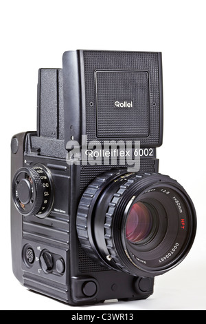 Classic film camera. Rolleiflex 6002 professional medium format camera Stock Photo