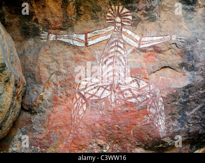 Aboriginal rock art at Nourlangie, Kakadu National Park, Northern Territory, Australia Stock Photo