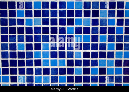 Blue mosaic tiles Stock Photo